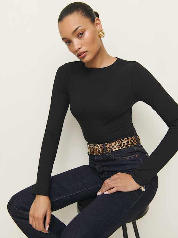 Emma Knit Bodysuit - Black